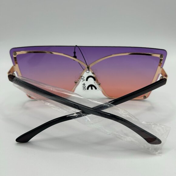 Oversized Ombre Box Shades - Purple to Red - Picture 4 of 5
